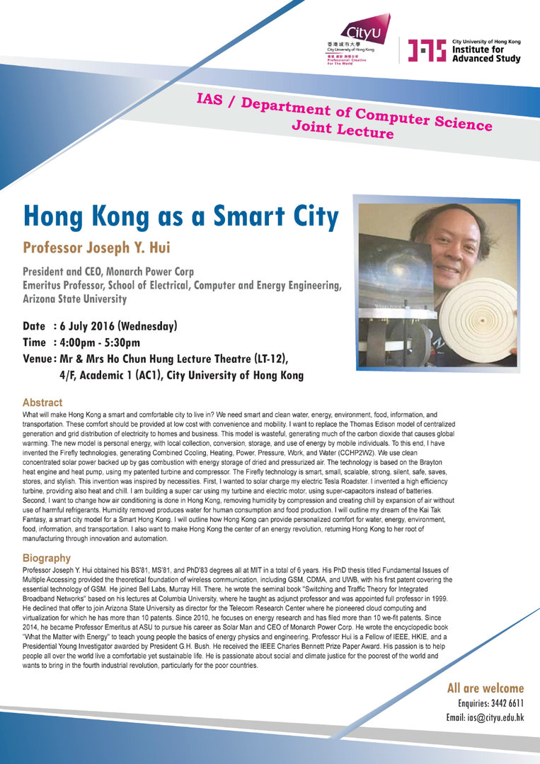 Make HK smart with advanced energy
